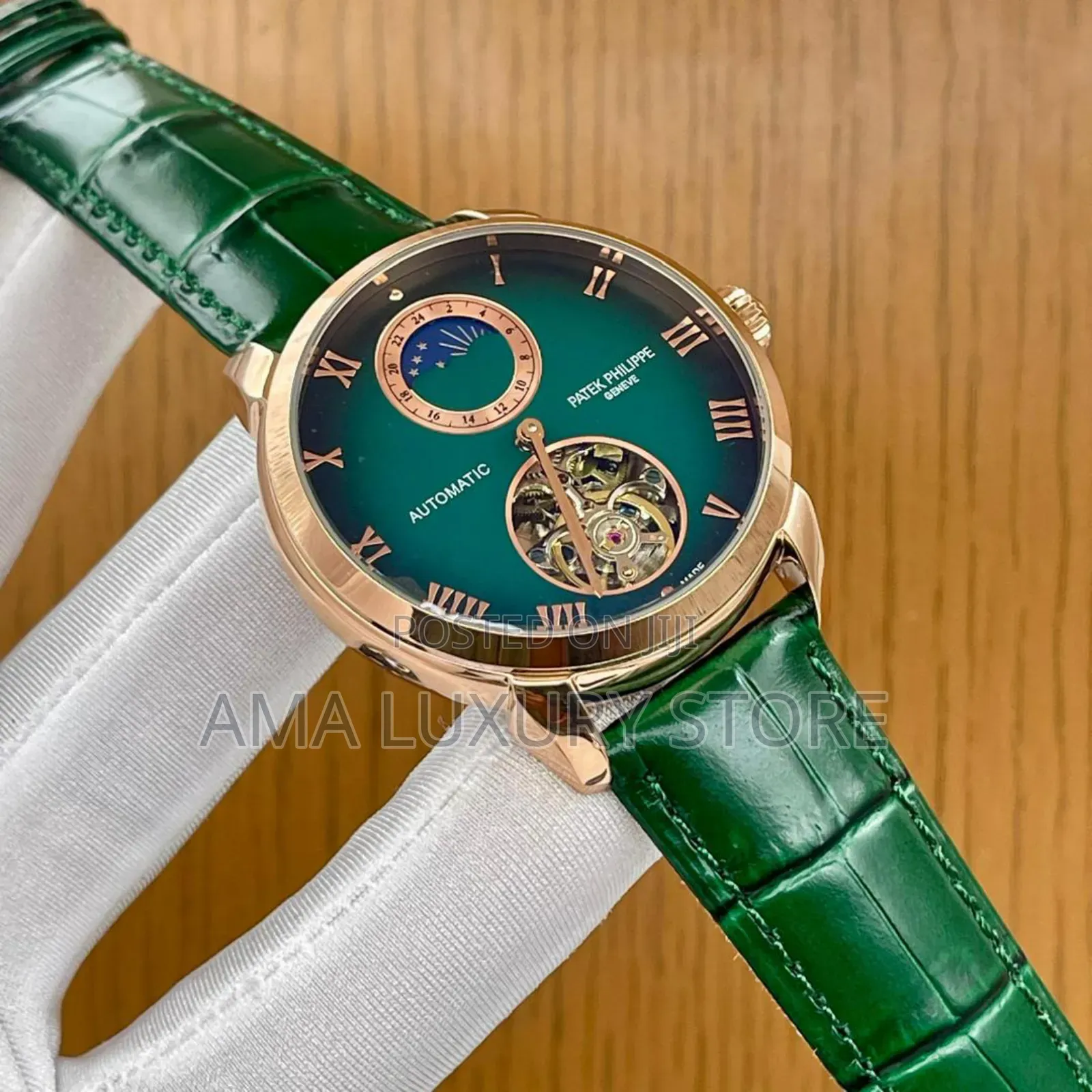 Patek Philippe Genuine Leather Luxury Authomatic Wristwatches