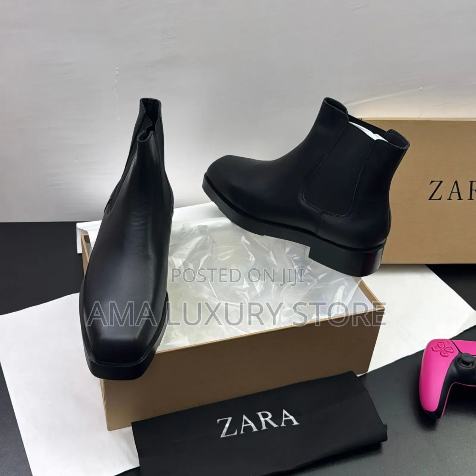 Zara Squared Faced Men's Genuine Leather Luxury Boot