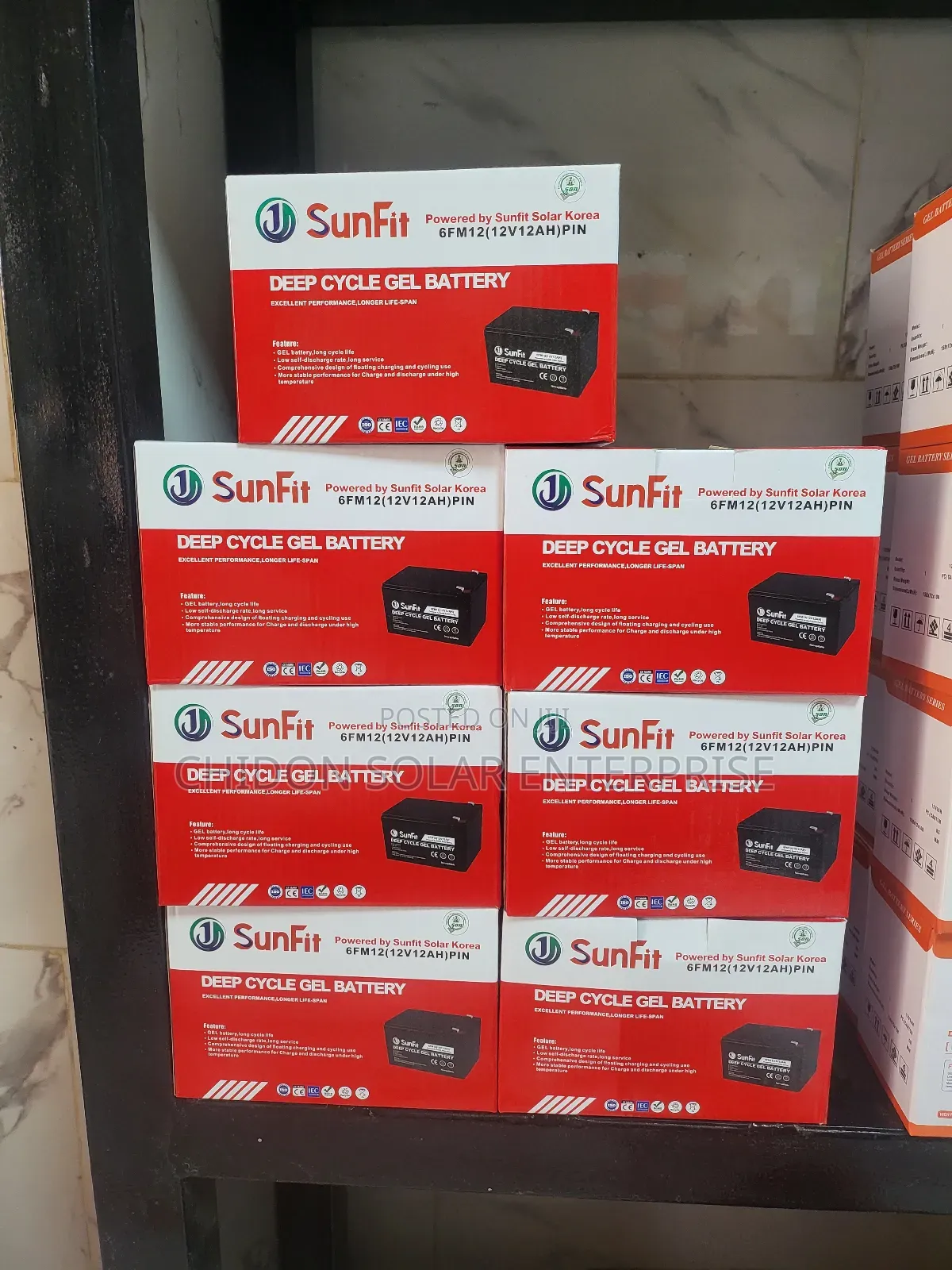 12ah 12volts Sunfit Gel Battery