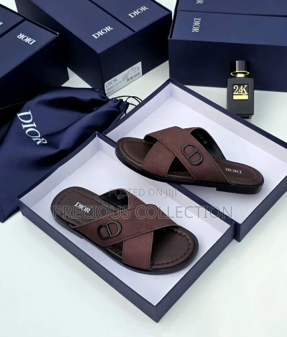 Luxury Leather Slide for Men