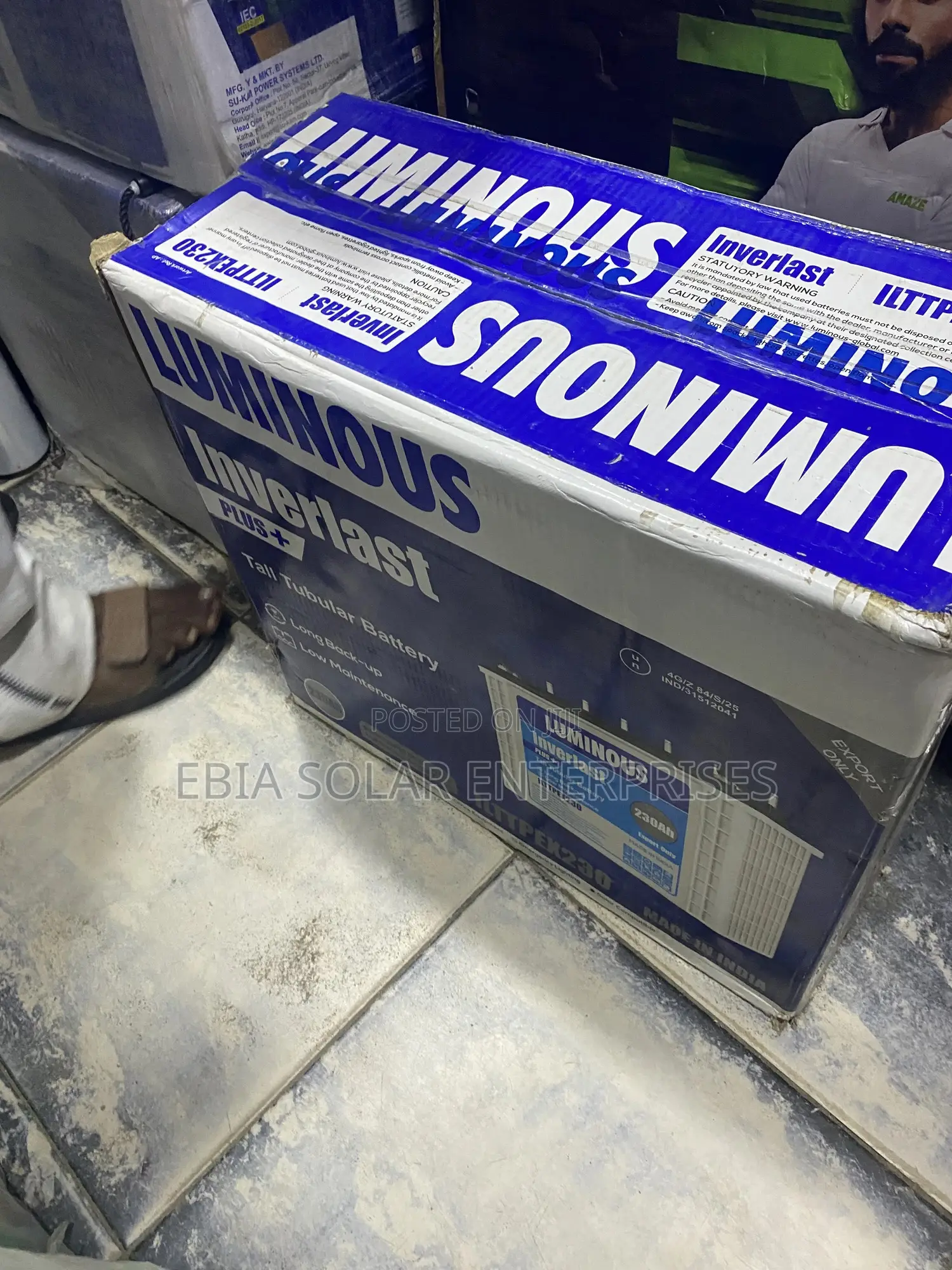 230ah Luminous Inverlast Tubular Battery