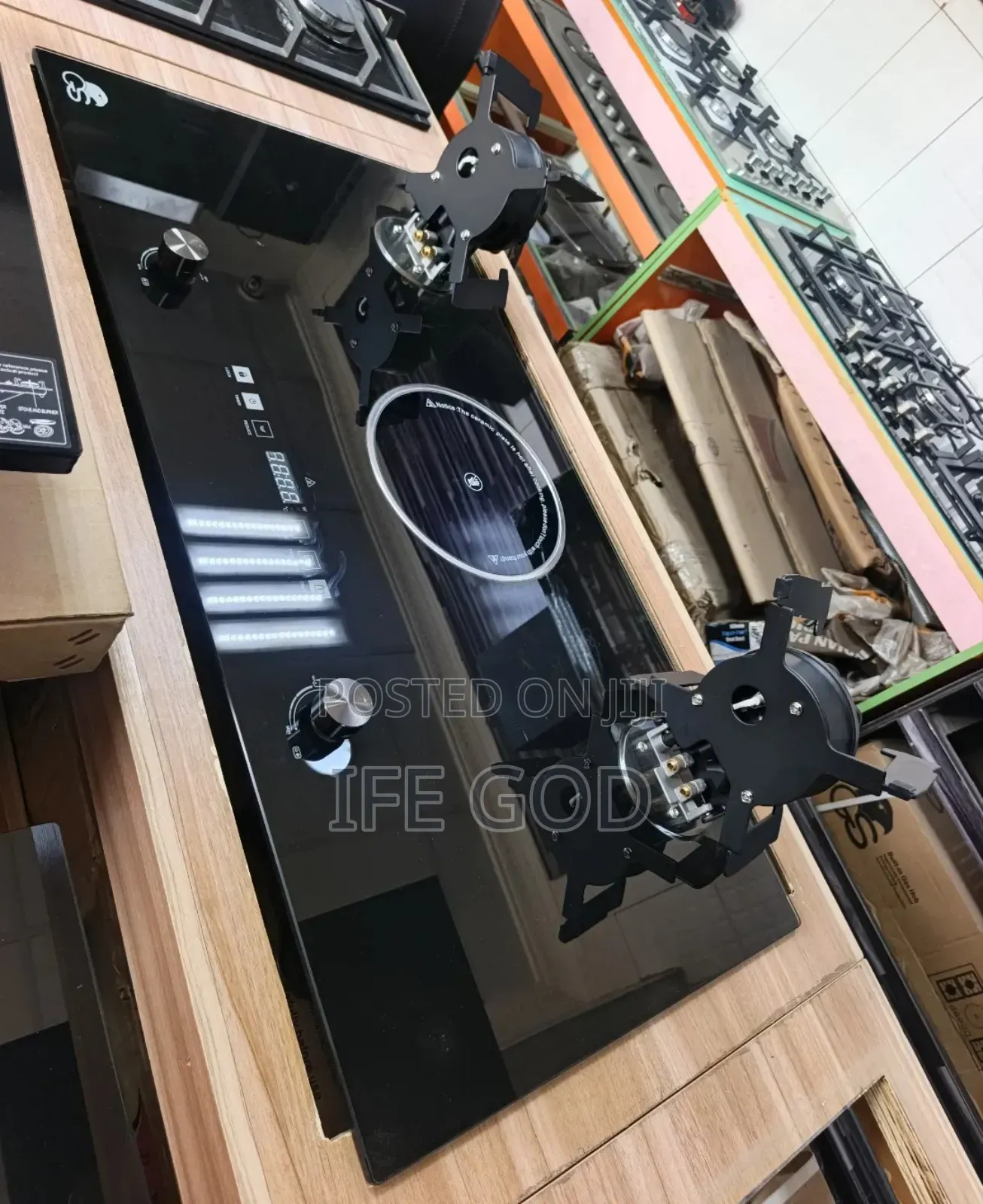 Original Gs Built-in Premium Quality Flips Up 2+1gas Electric Cooker