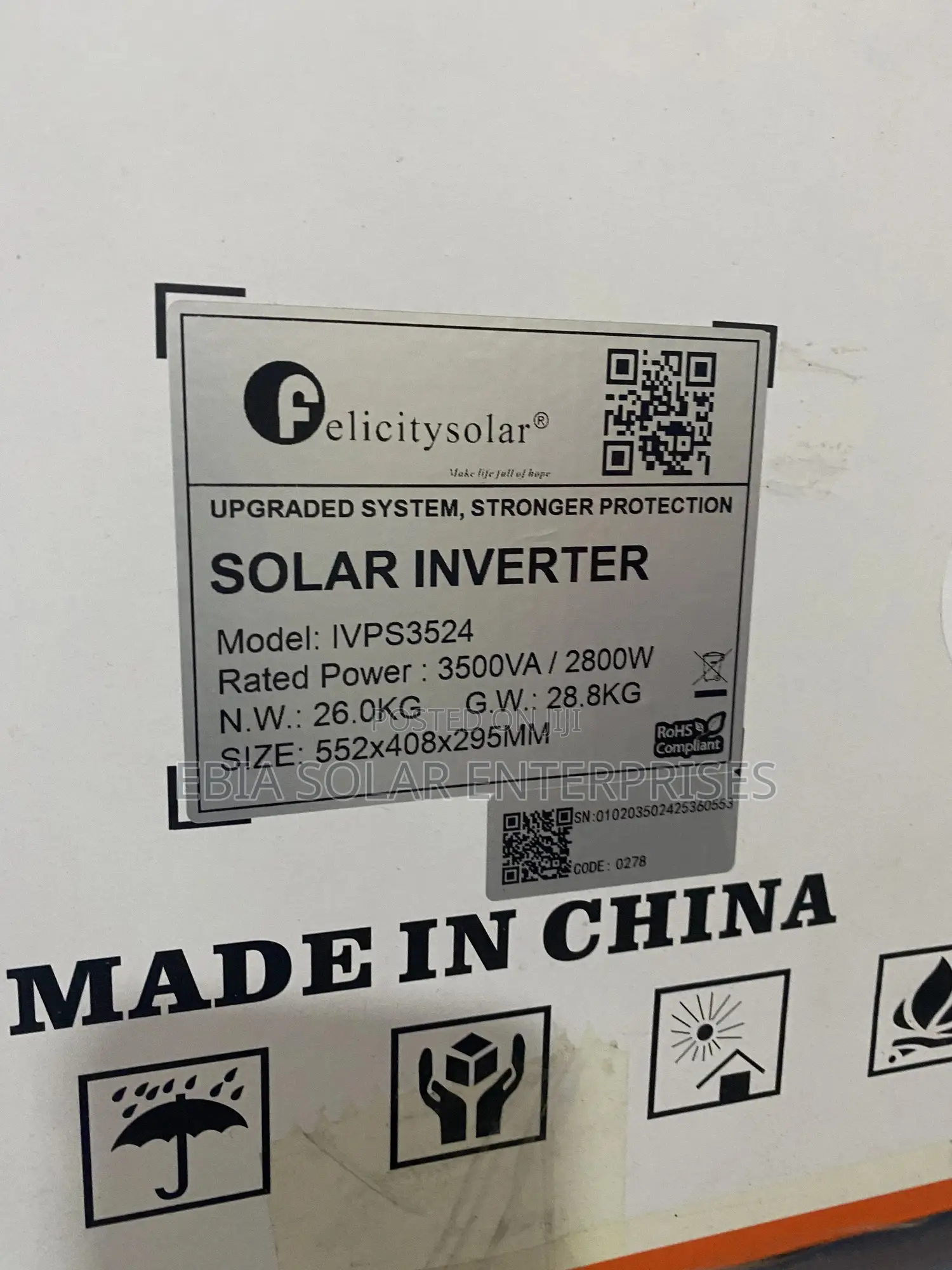 3.5kva Felicity Inverter 24v