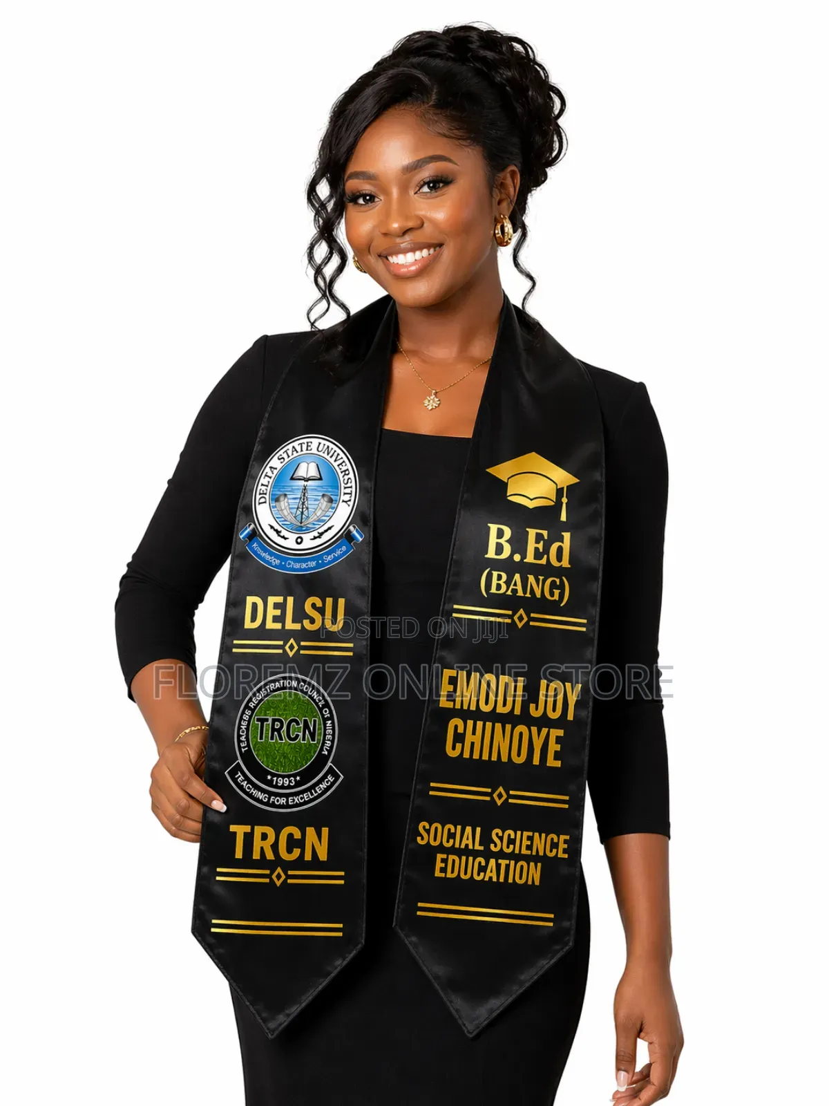 Production of Custom Graduation Sash (Personalized Design) – For Sale