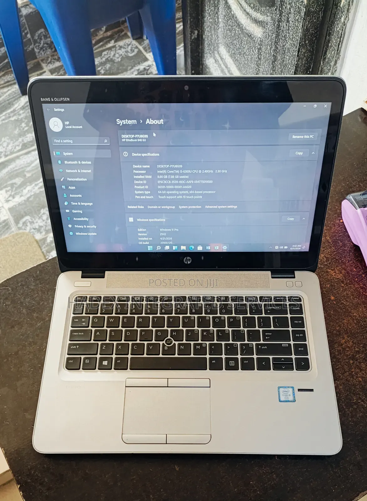 Laptop HP EliteBook 840 G3 8GB Intel Core i5 SSD 256GB