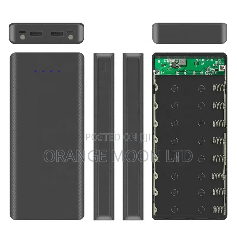 Diy Powerbank Case 8pcs 7200mah Lithium Batteries