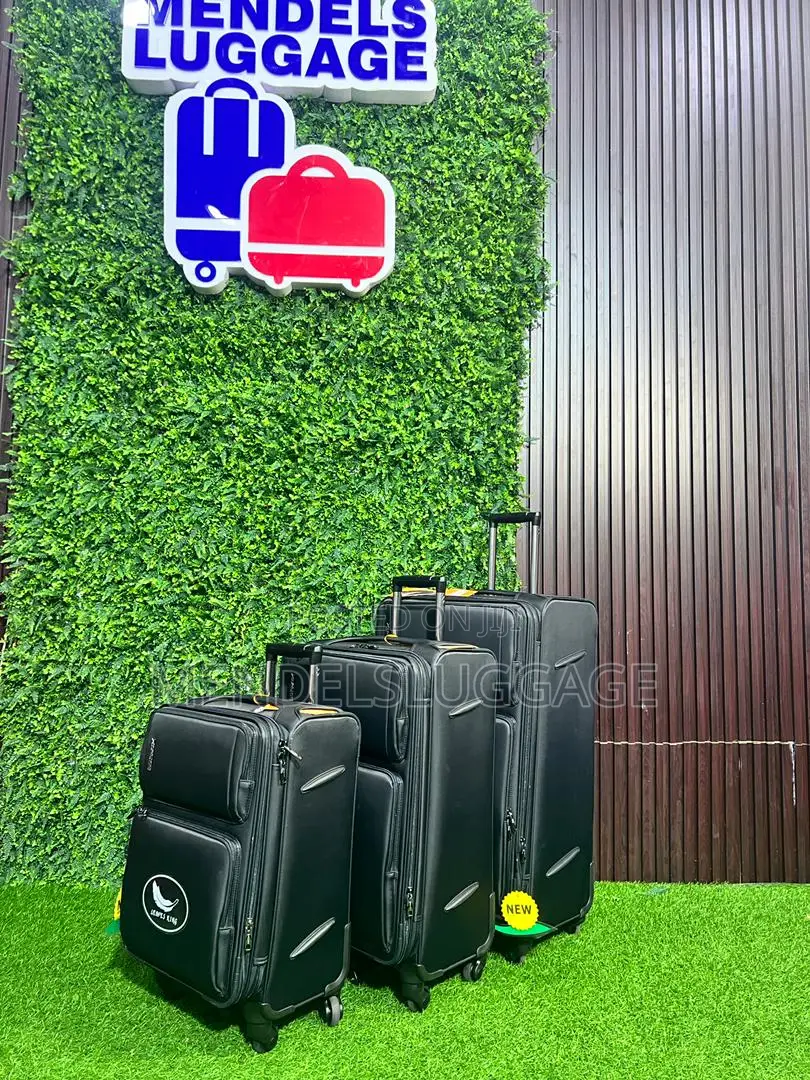 4-in-1 Black Travel Luggage Set