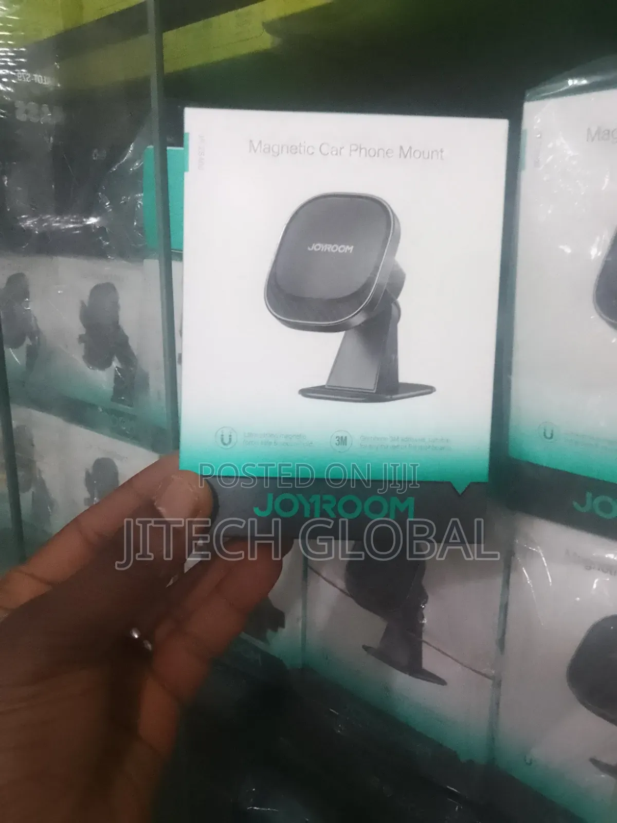Jr-Zs400 Magnetic Car Phone Mount (Air Vent/Dashboard) Black