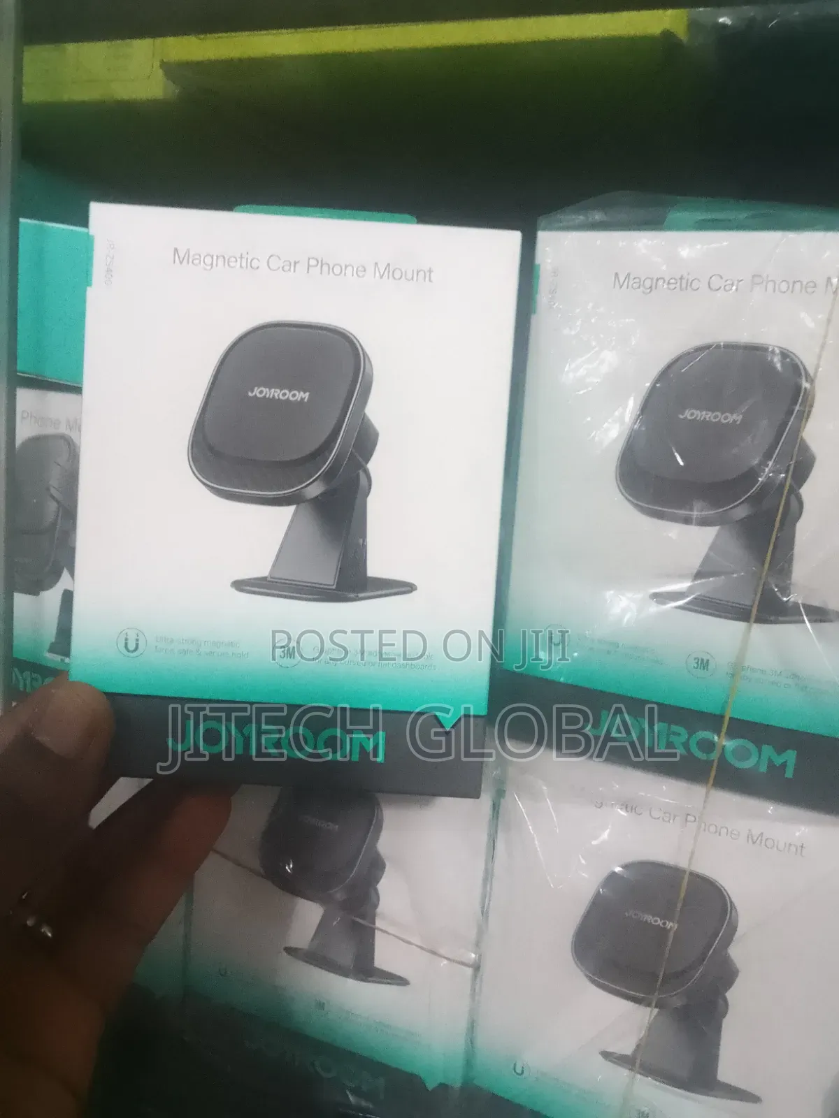 Jr-Zs400 Magnetic Car Phone Mount (Air Vent/Dashboard) Black