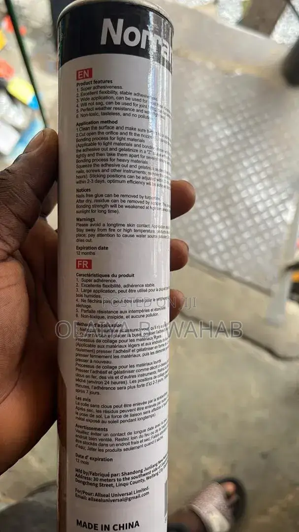 Norrance Liquid Nail Fusion Strong Construction Adhesive