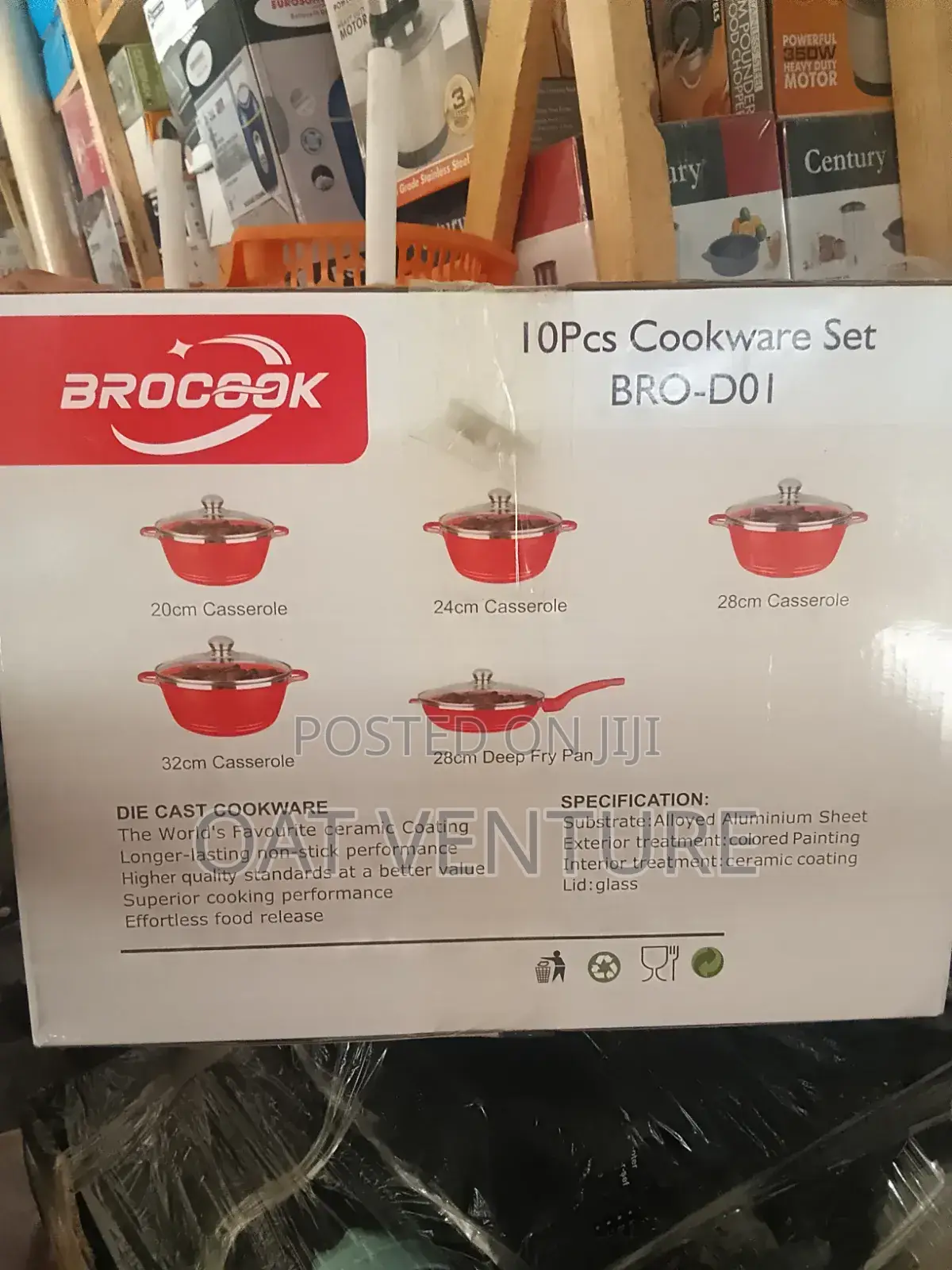 Brand New Brocook 10-Piece Non-Stick Die-Cast Cookware Set (Bro-D01)