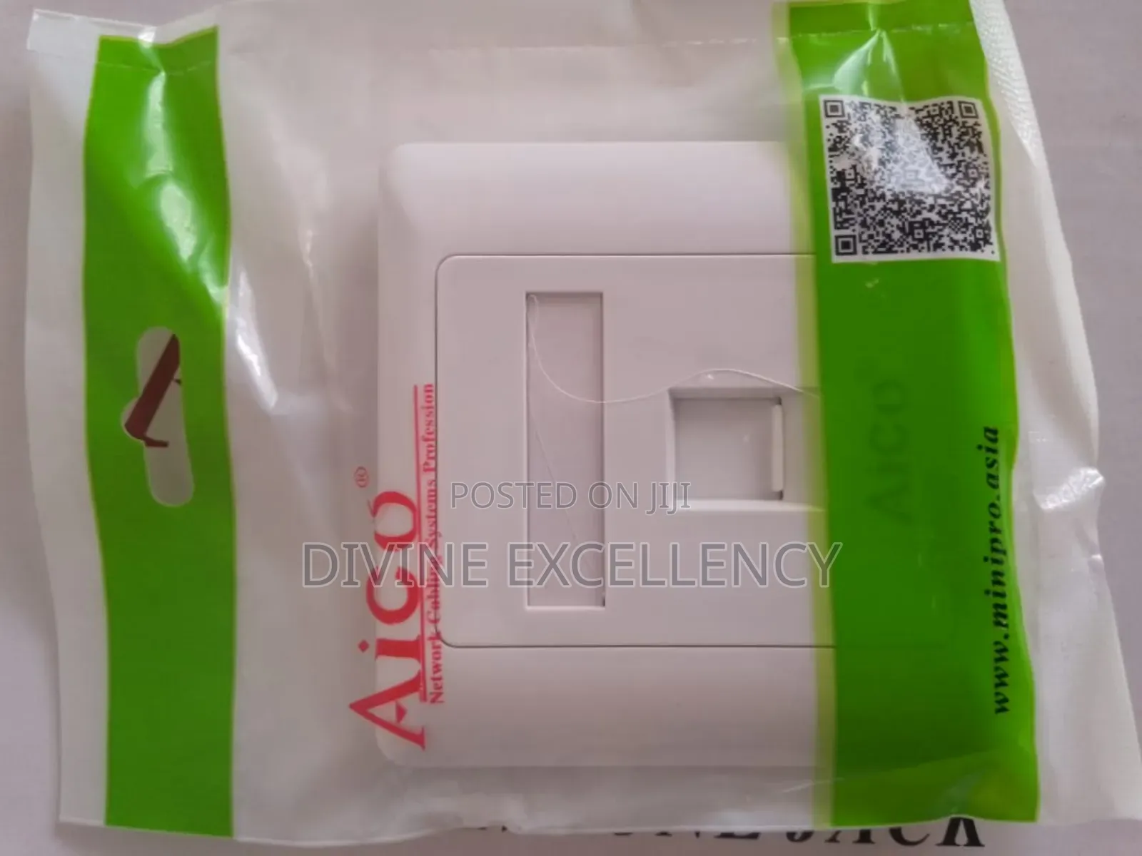 Aico Cat6/Rj45 Single Port Faceplate With Module