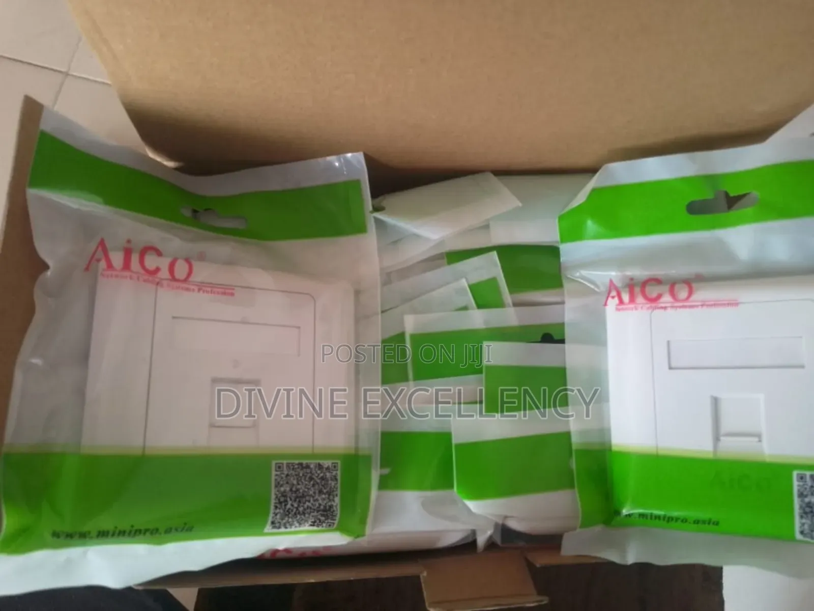 Aico Cat6/Rj45 Single Port Faceplate With Module