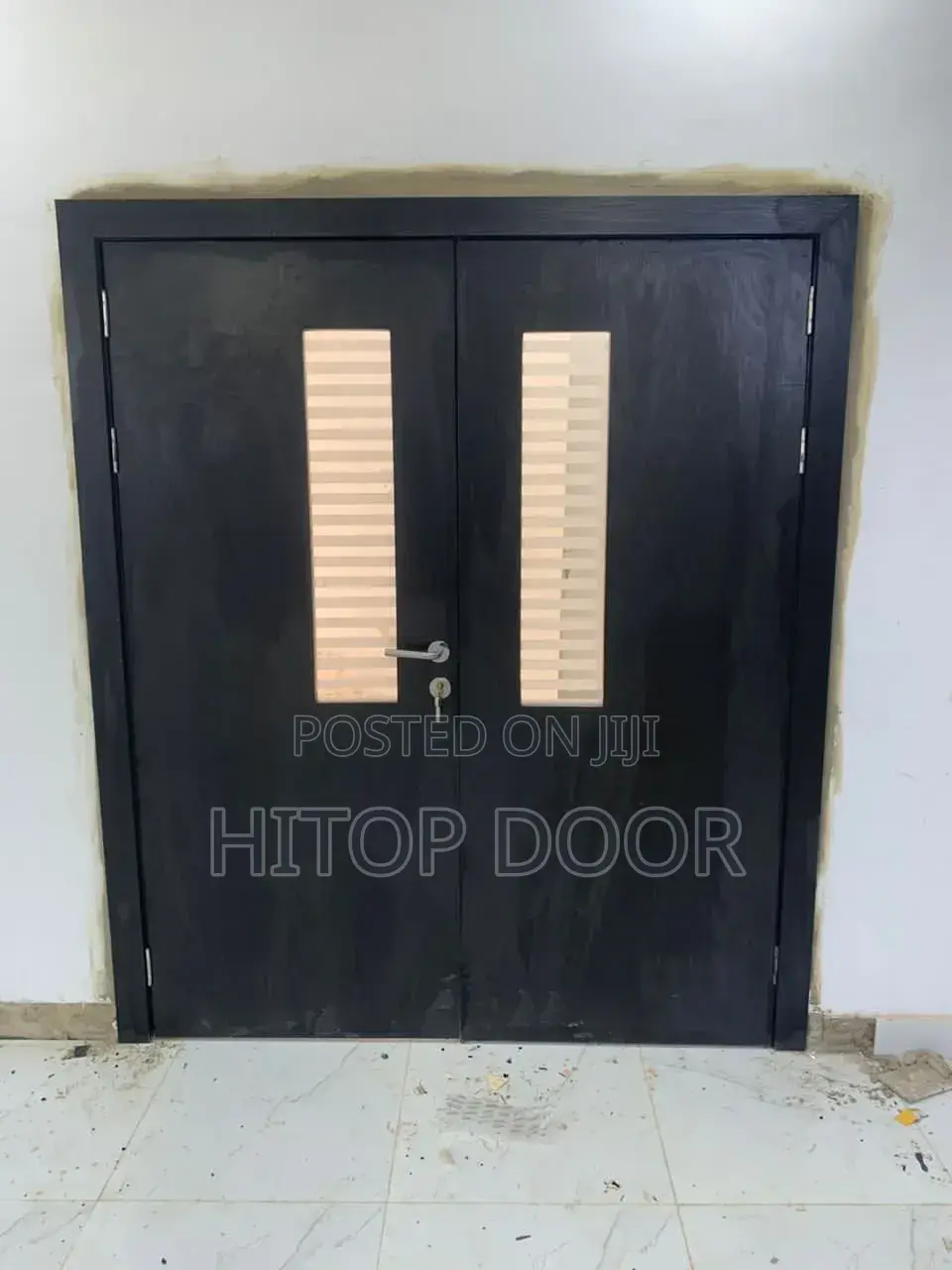 Wenge HDF Door Double Door With Frame and Architrave