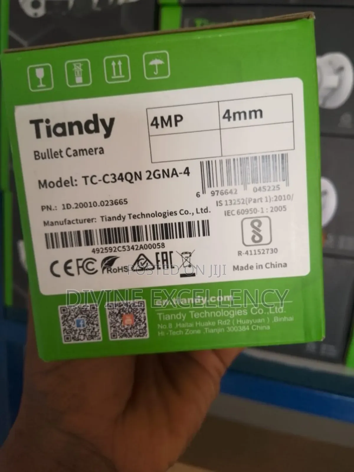 Tiandy 4mp Ip Bullet CCTV Camera Outdoor