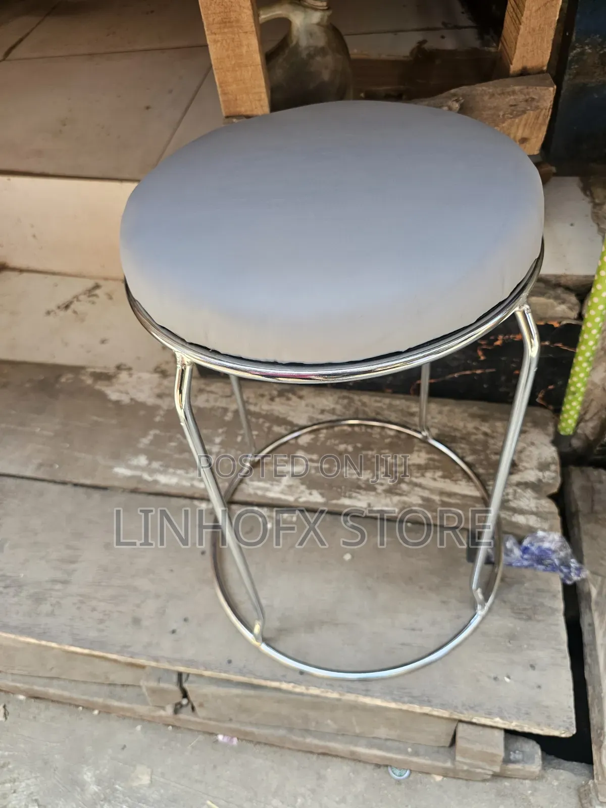 Stainless Stool With Foam Top