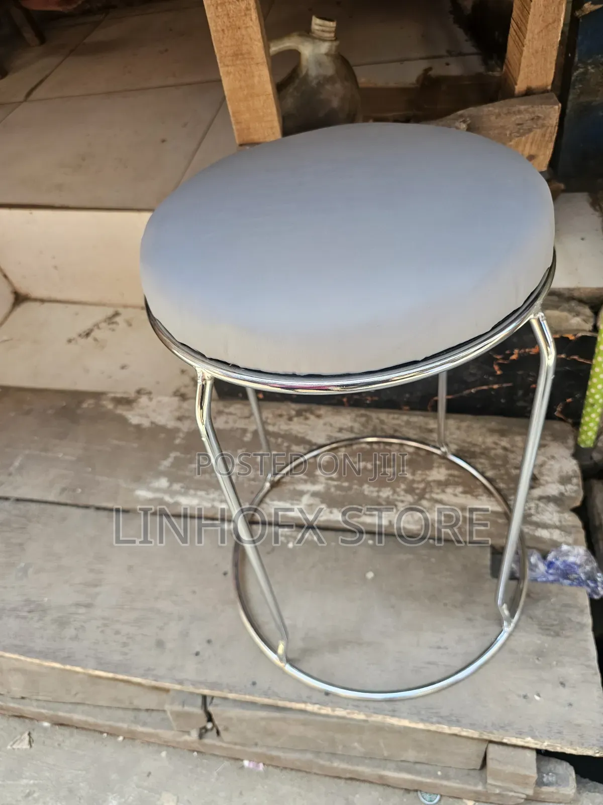 Stainless Stool With Foam Top