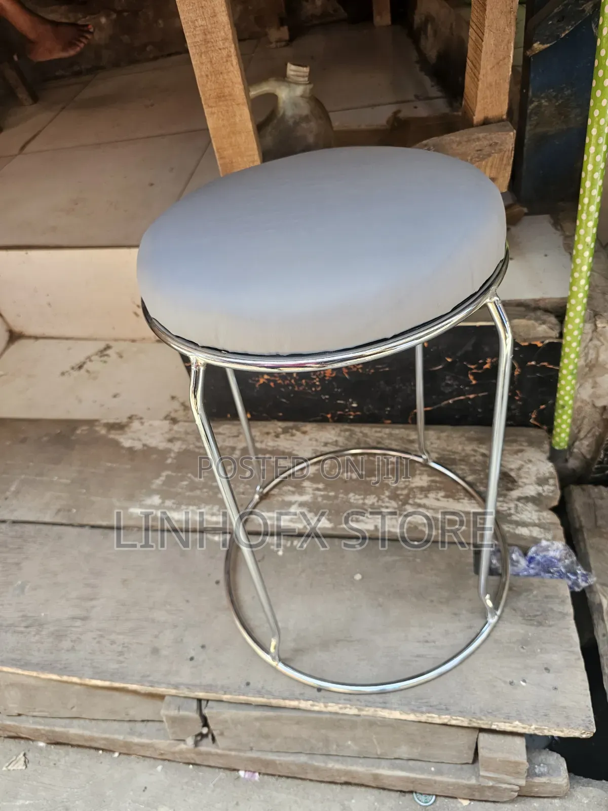 Stainless Stool With Foam Top