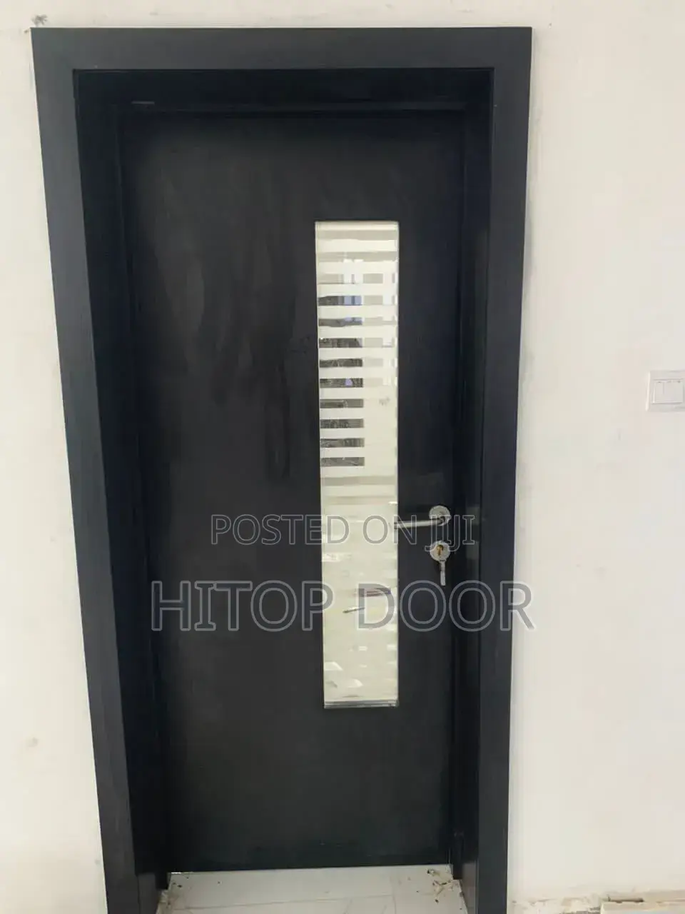 Wenge HDF Kitchen Glass Door With Frame and Architrave