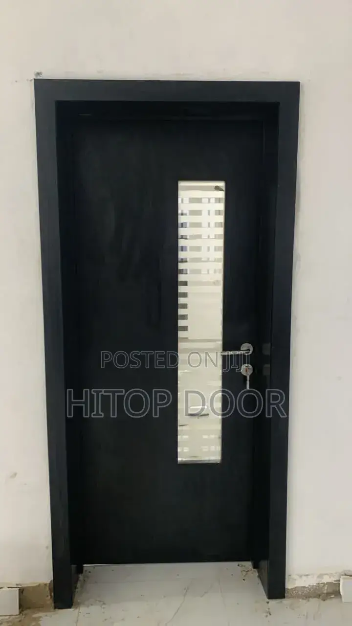 Wenge HDF Kitchen Glass Door With Frame and Architrave