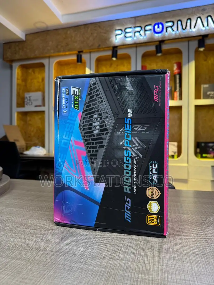 Msi MPG A1000gs Pcie5 1000w 80 Plus Gold Modular Power Supply