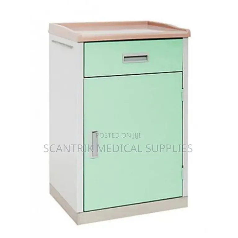 Wooden Bedside Cabinet With Drawer and Shelf