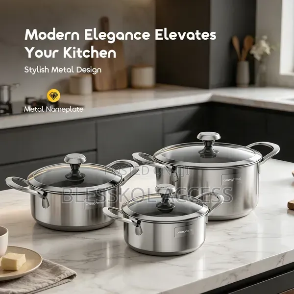 Oraimo Tri-Ply Set Durable Versatile Stainless Steel Cookware Set(6pcs