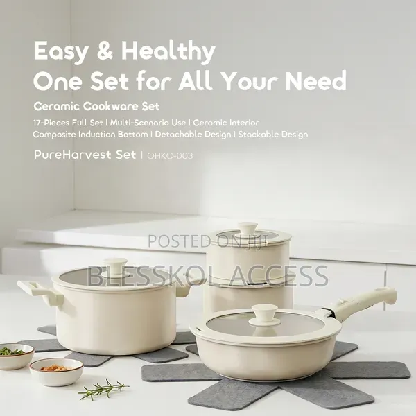 Oraimo Pureharvest Set Versatile Convenient Ceramic Cookware Set(17pcs