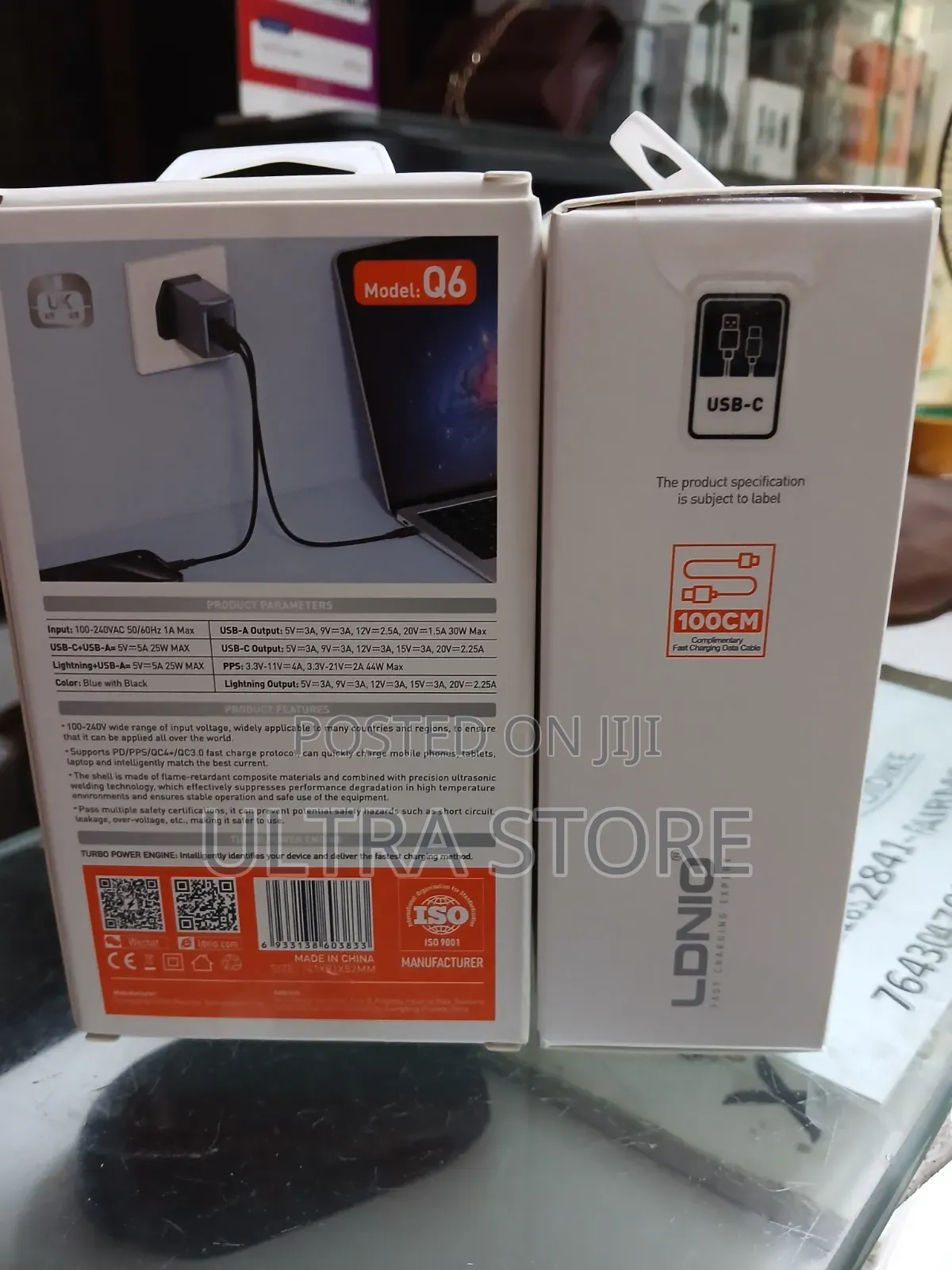 Ldnio 45w Usb-C/a Super Fast Charger Q6 Phone Fast Charger