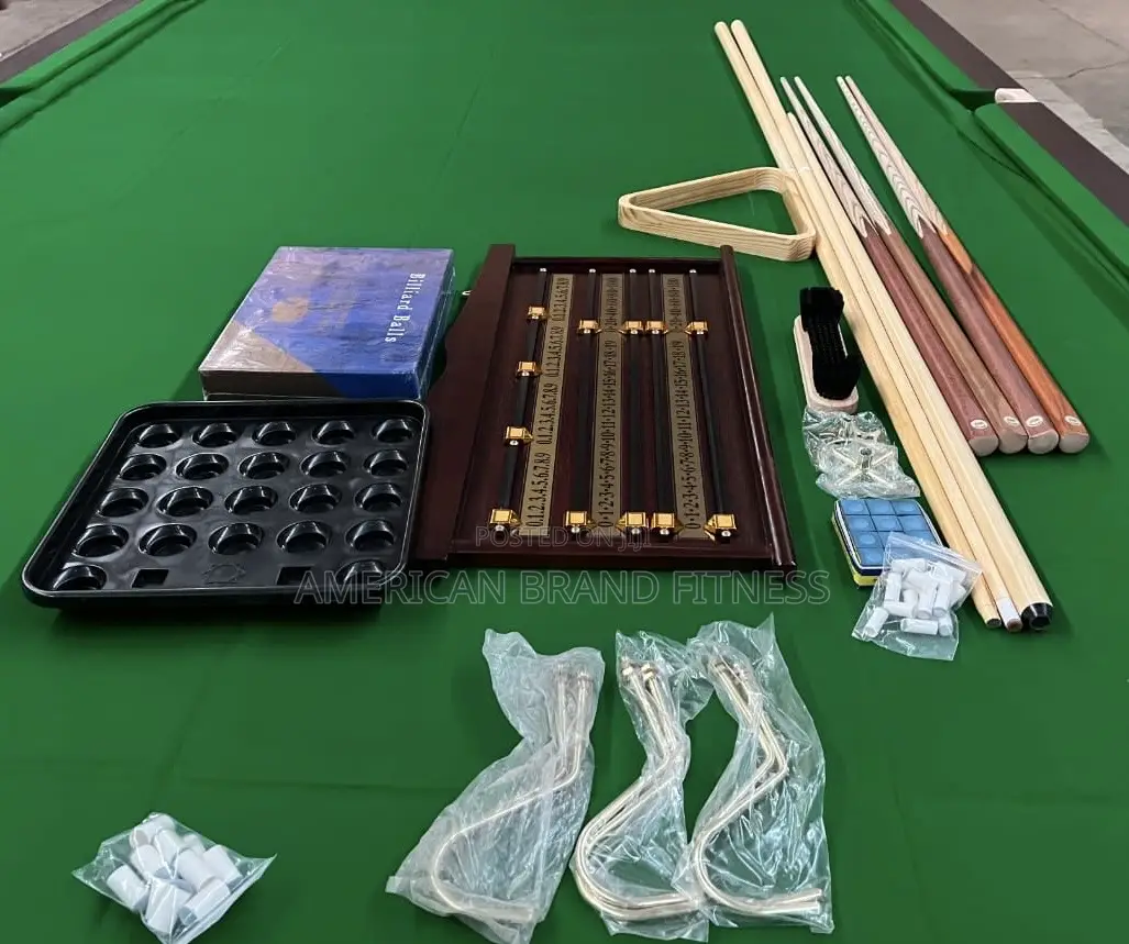 12ft American Fitness Billiard Board With Genuine Leather Pocket