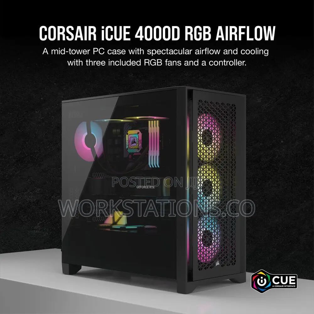 Corsair Icue 4000d Argb Cc--Ww