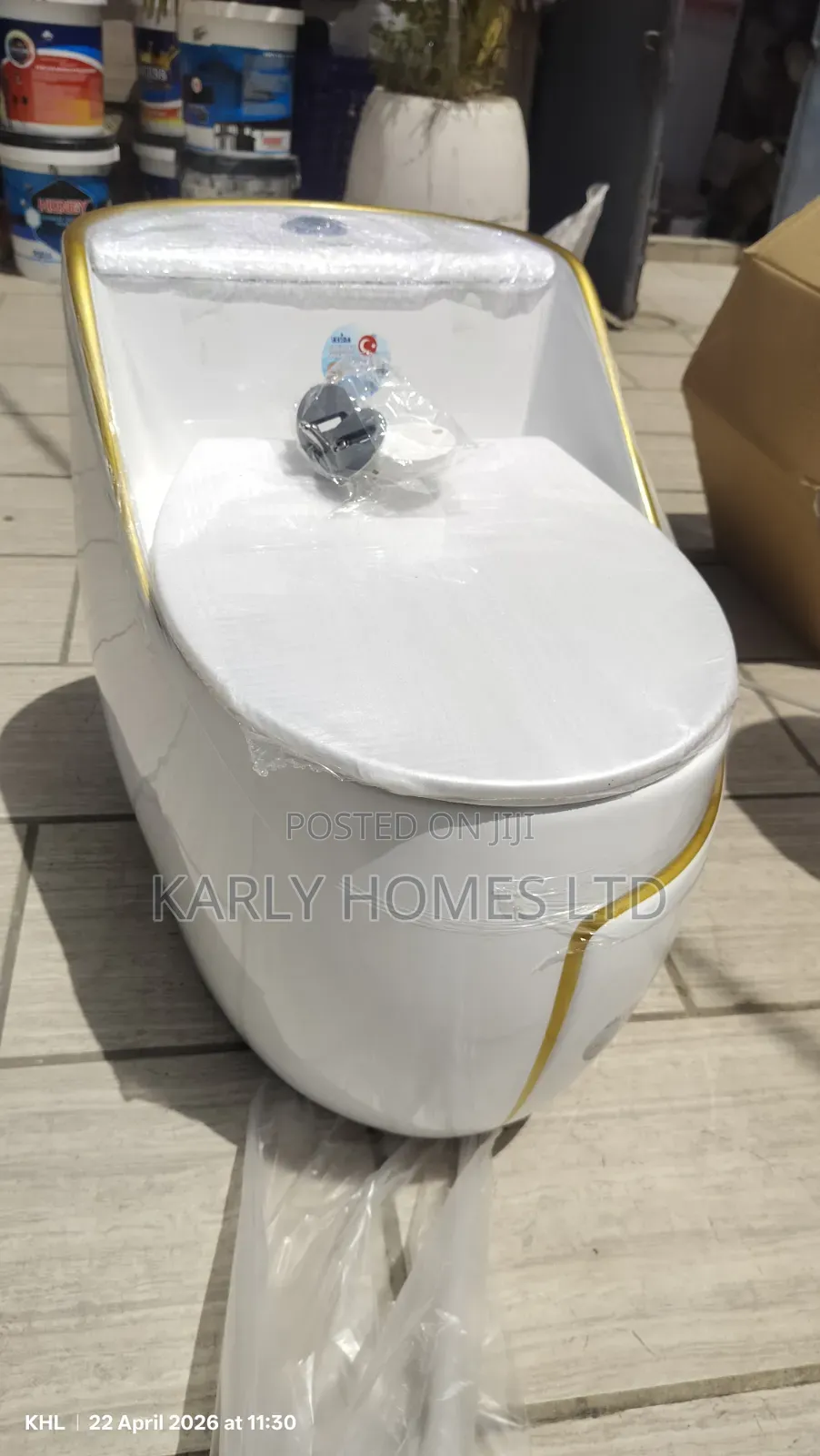 Luxury Modern Wc Wash Hand Basin Set (White Gold Finish)
