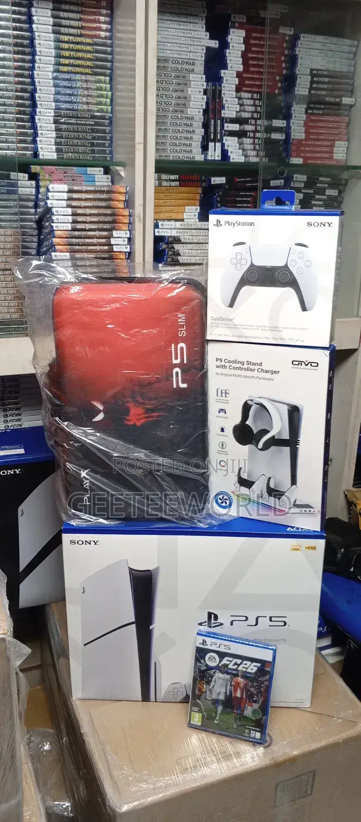 Ps5 Slim Consol 1tb,Slim Bag, Fc 26, Cooling Stand, Ps5 Pad