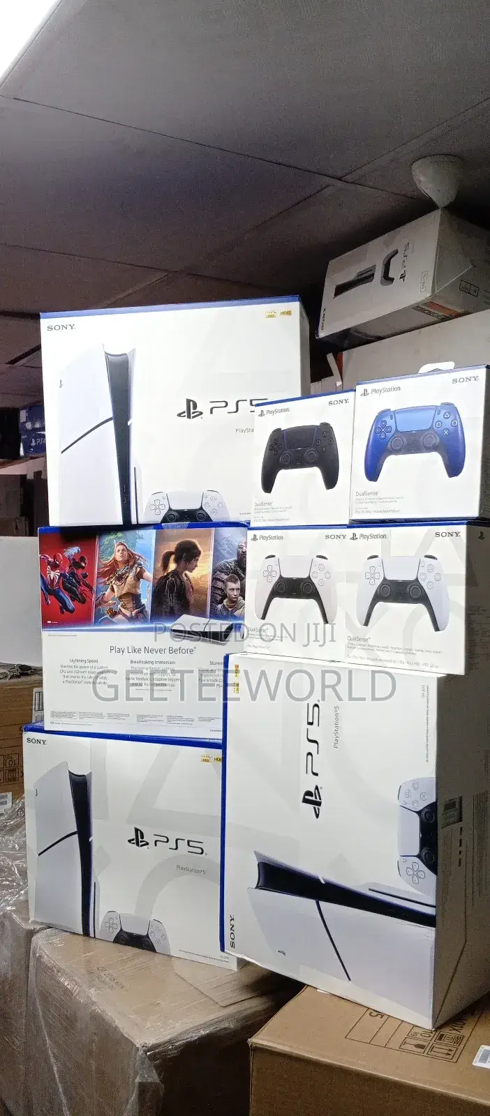 Ps5 Slim Console 1tb Disc Edition and Extra Original Ps5 Game Pad