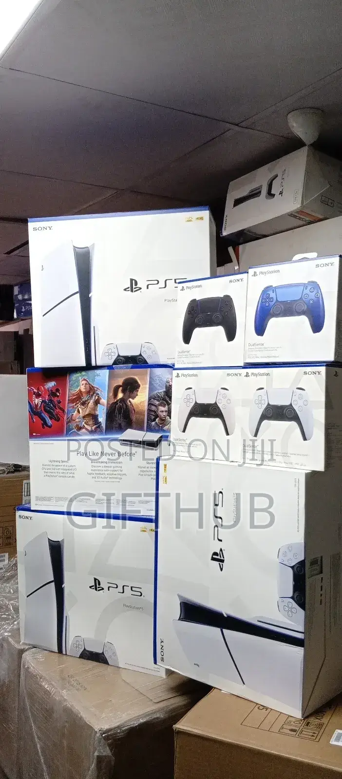 Ps5 Slim Console 1tb Disc Edition and Extra Original Ps5 Game Pad