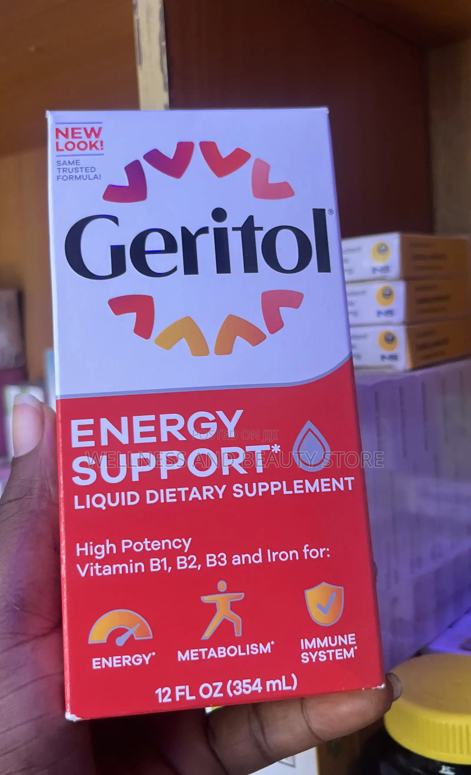 Geritol Liquid Vitamin and Iron Supplement, High Potency B-Vitamins