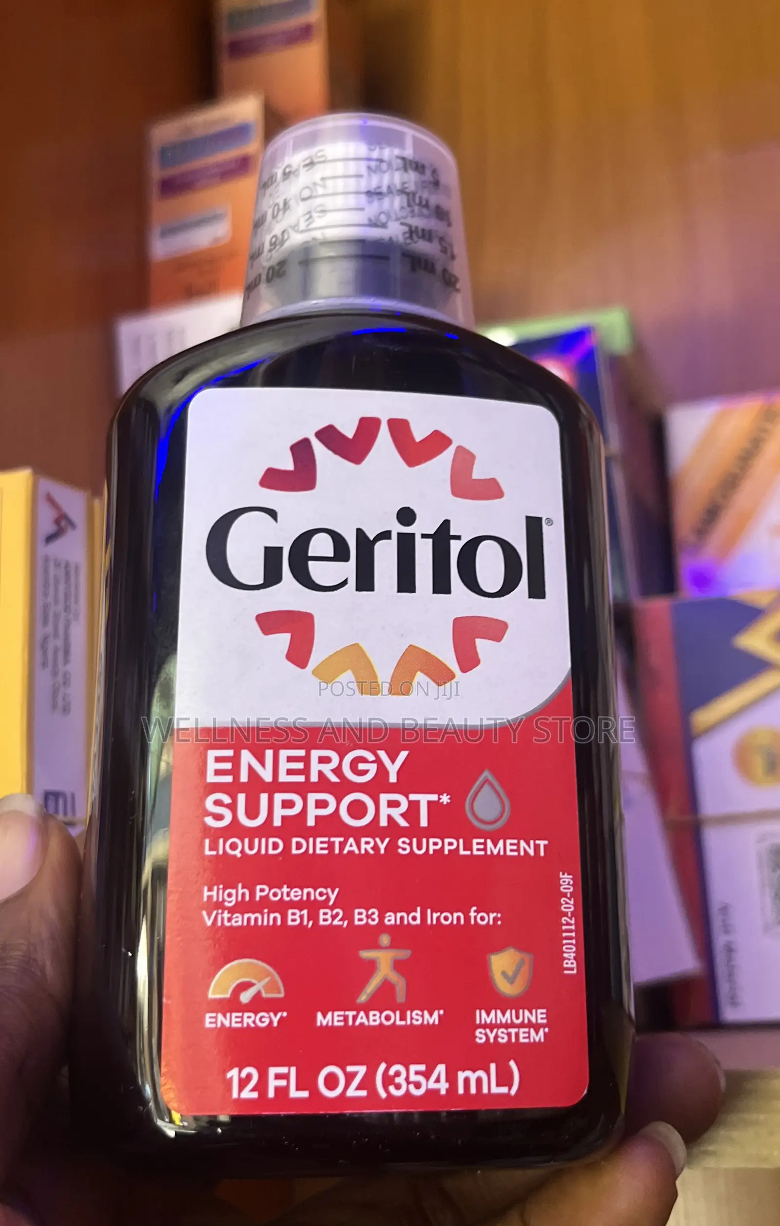 Geritol Liquid Vitamin and Iron Supplement, High Potency B-Vitamins