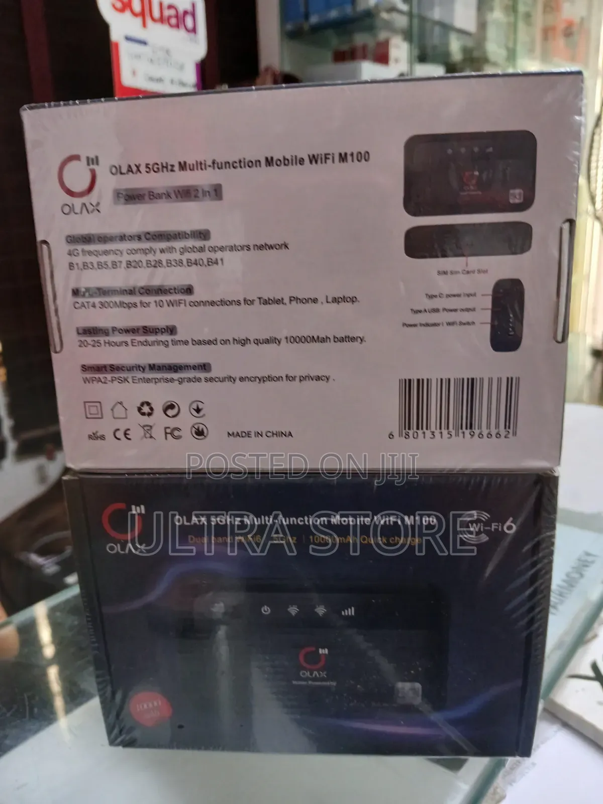 Olax M100 4g Sim Router 10000mah Powerbank 300mbps Global Wireless