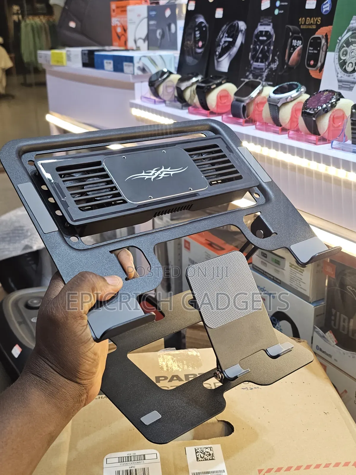Laptop Holder With Ice Cooling Cooler and Phone Holder