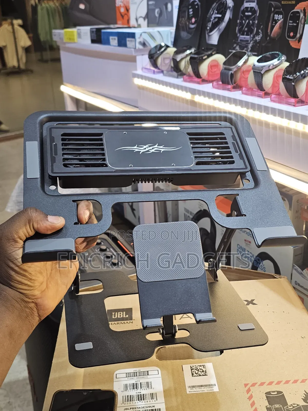 Laptop Holder With Ice Cooling Cooler and Phone Holder