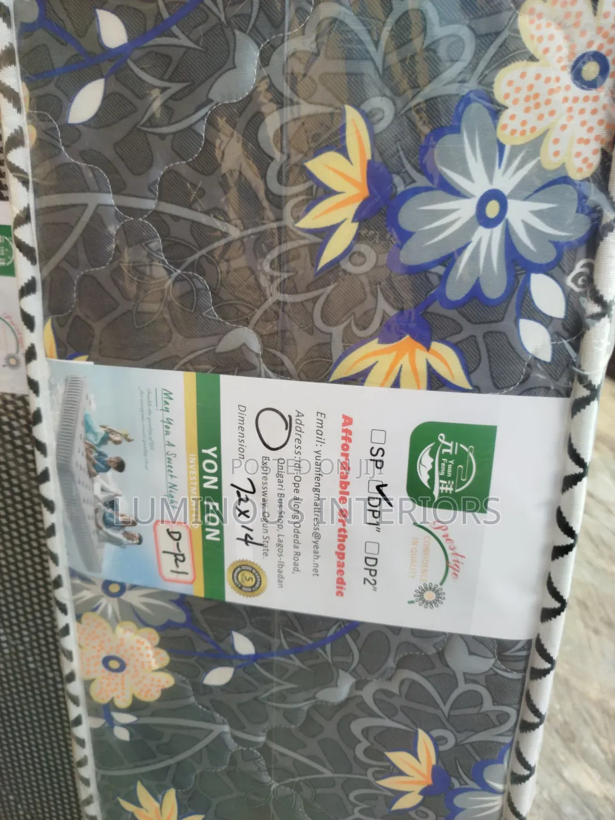 6 by 6 (14 Inches): The Yf Prestige Semi Orthopaedic Mattress