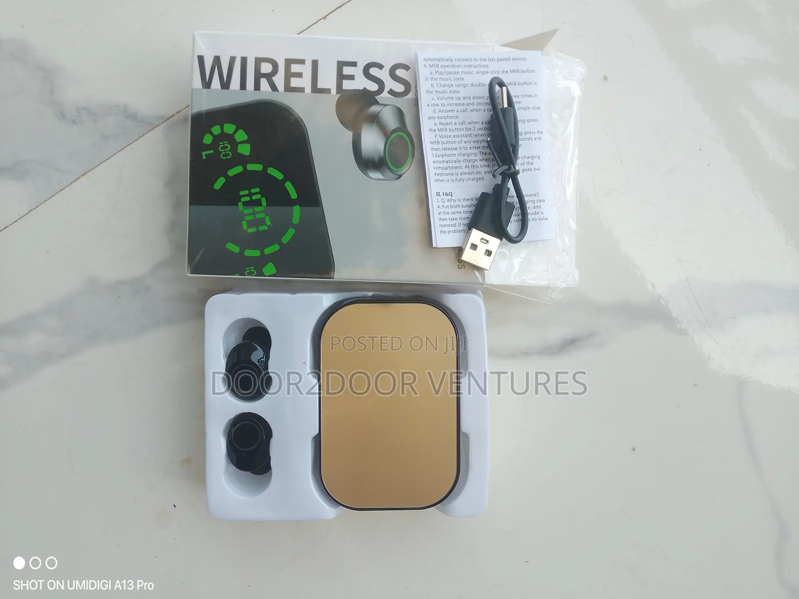 Yd03 Portable True Wireless Earbuds With Powerbank and Mirror