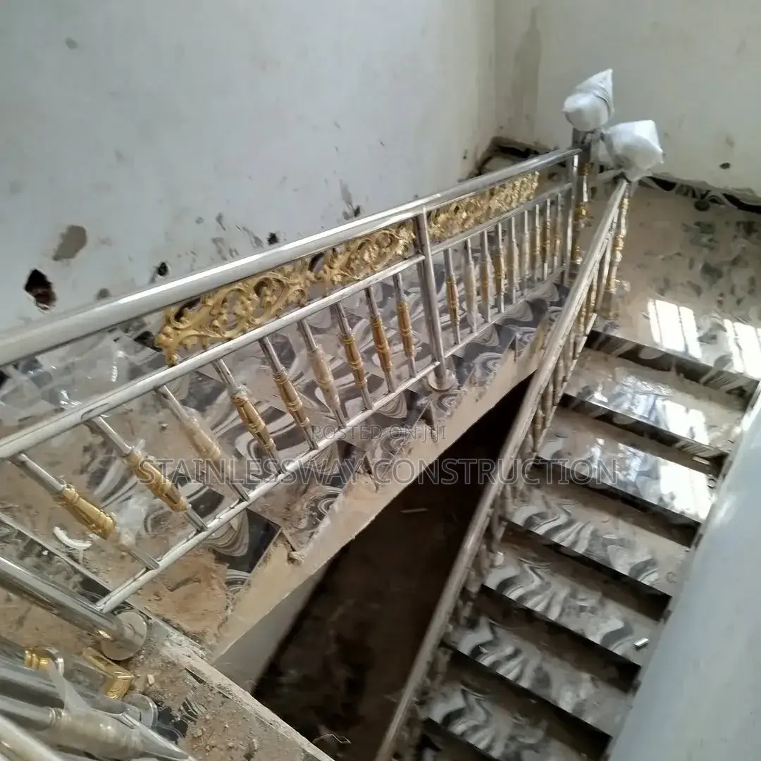 Stainless Handrails Steel With Touch of Gold