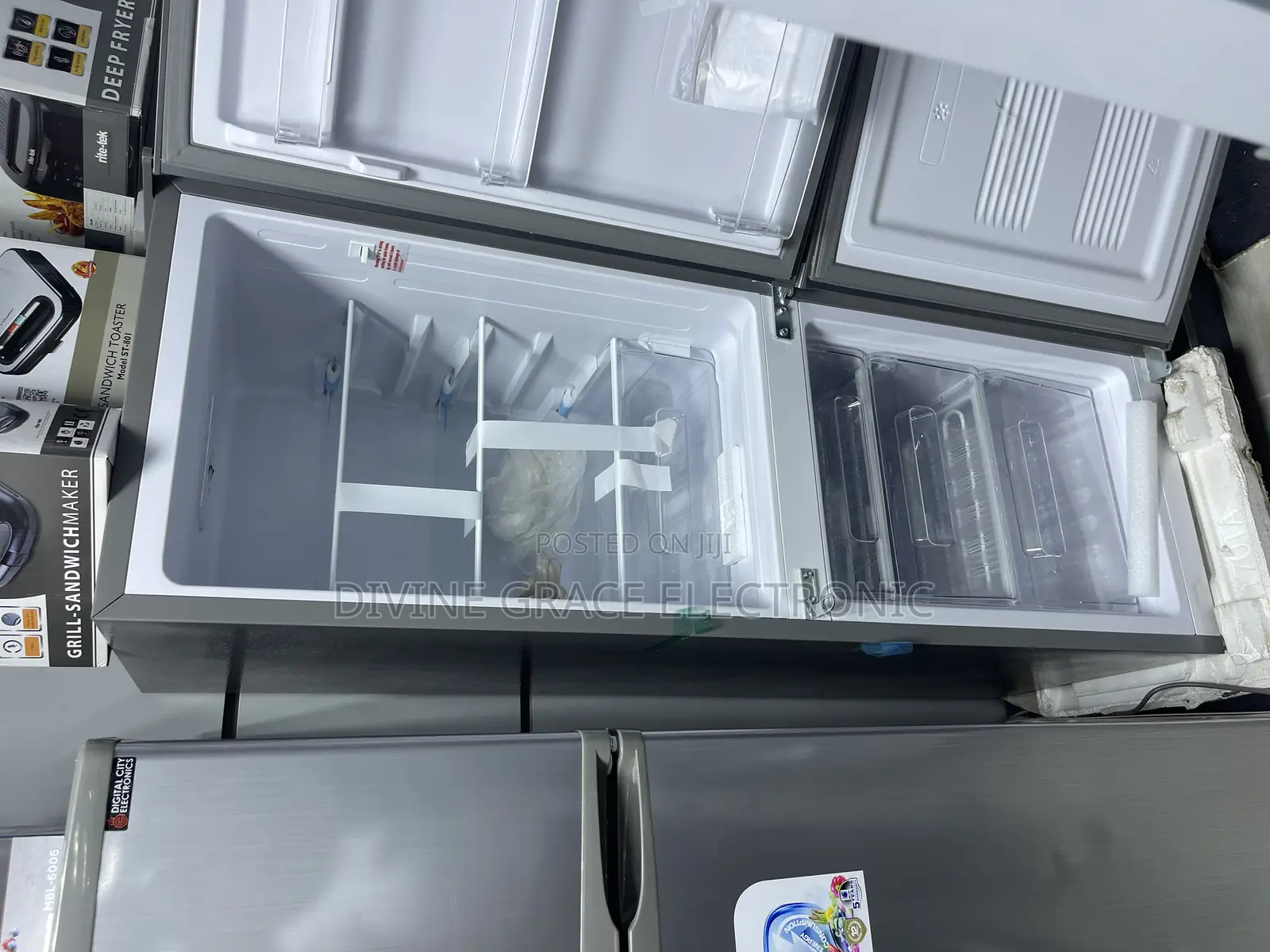 Brand New Double Door Skyrun 170 Litres /Down Freezer Up Fridge
