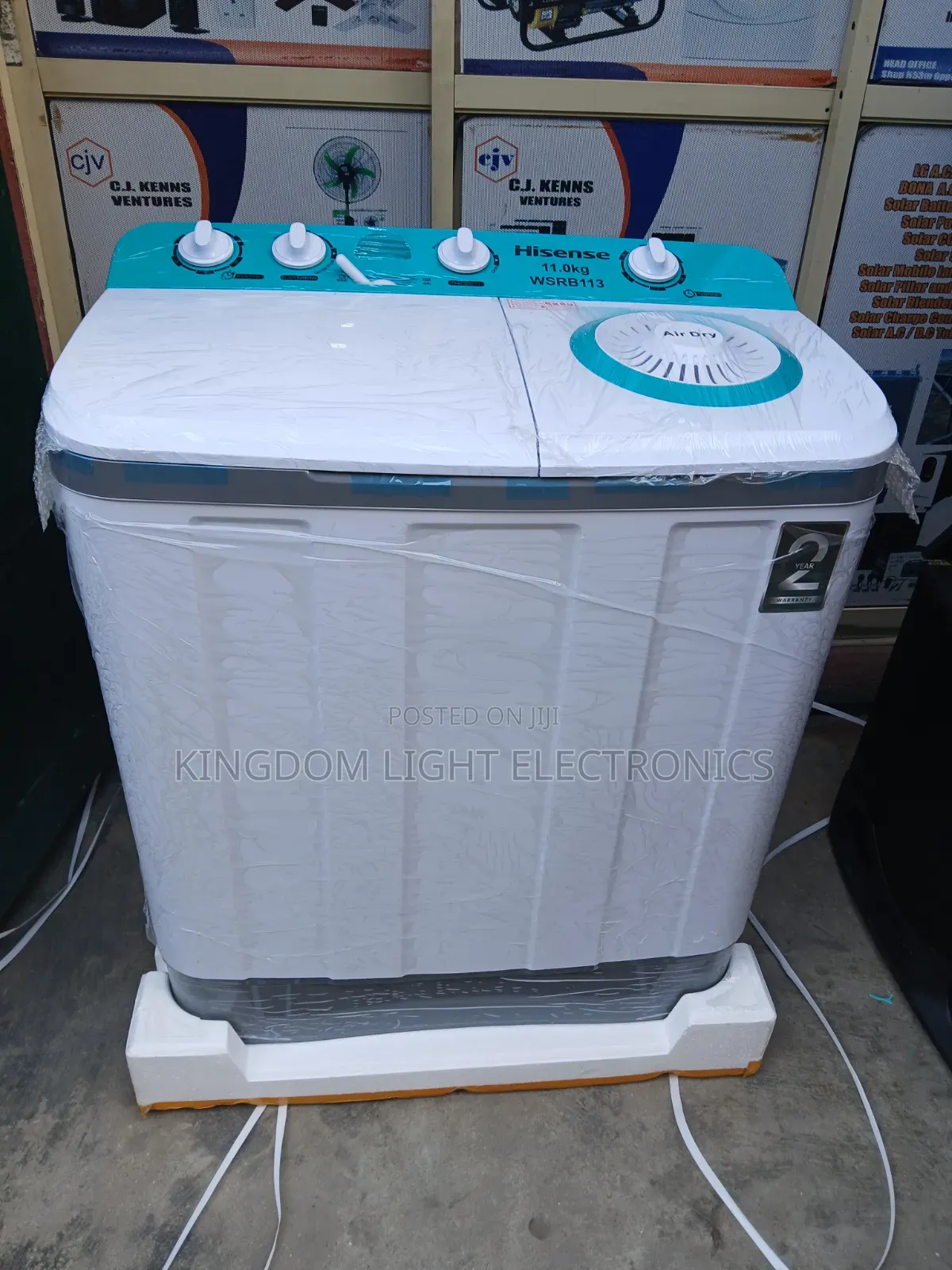 Hisense 11 Kg Top Loader Wash Spin Machine.