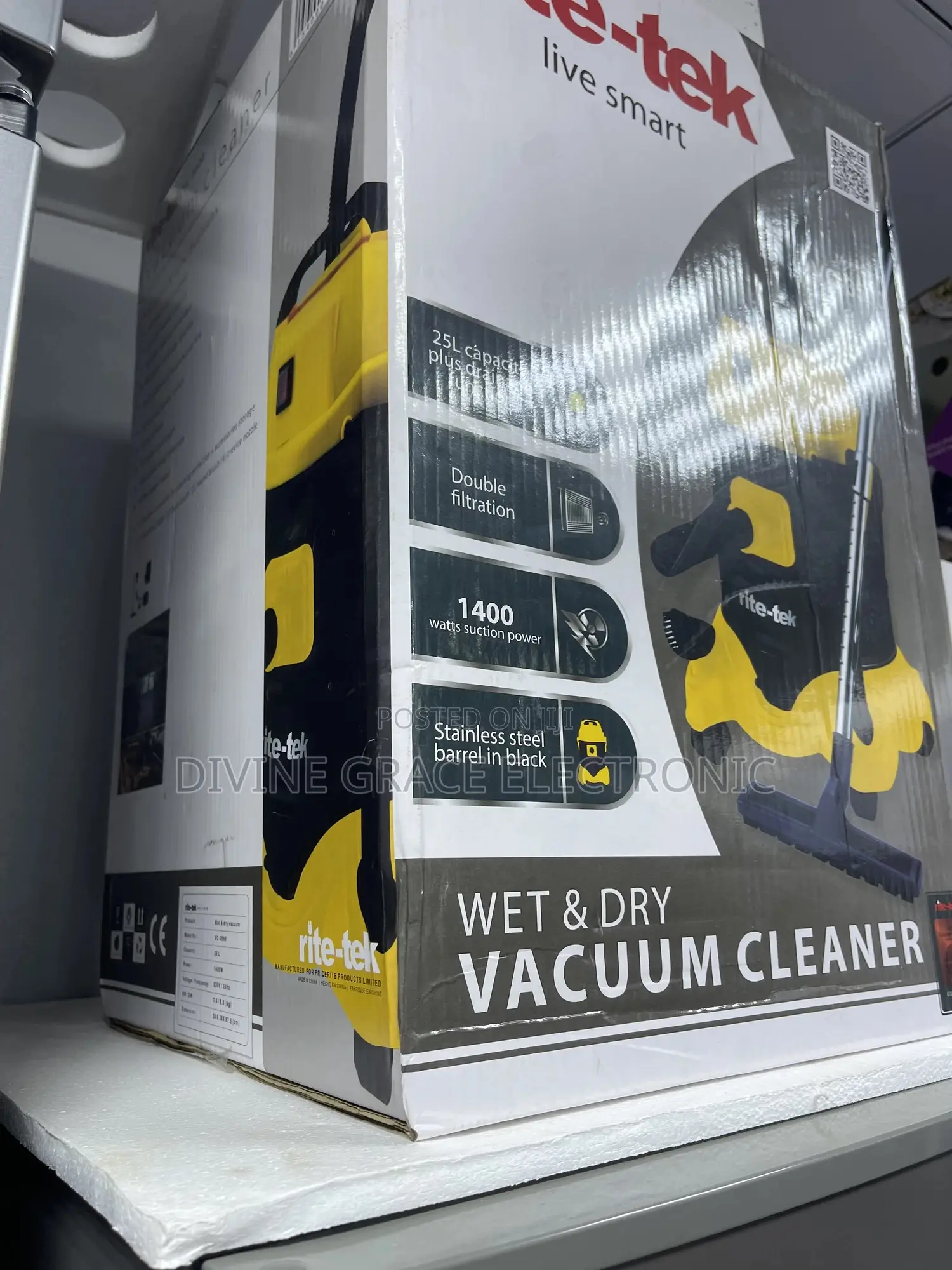 Brand New Rite-Tek 25l Vaccum Cleaner