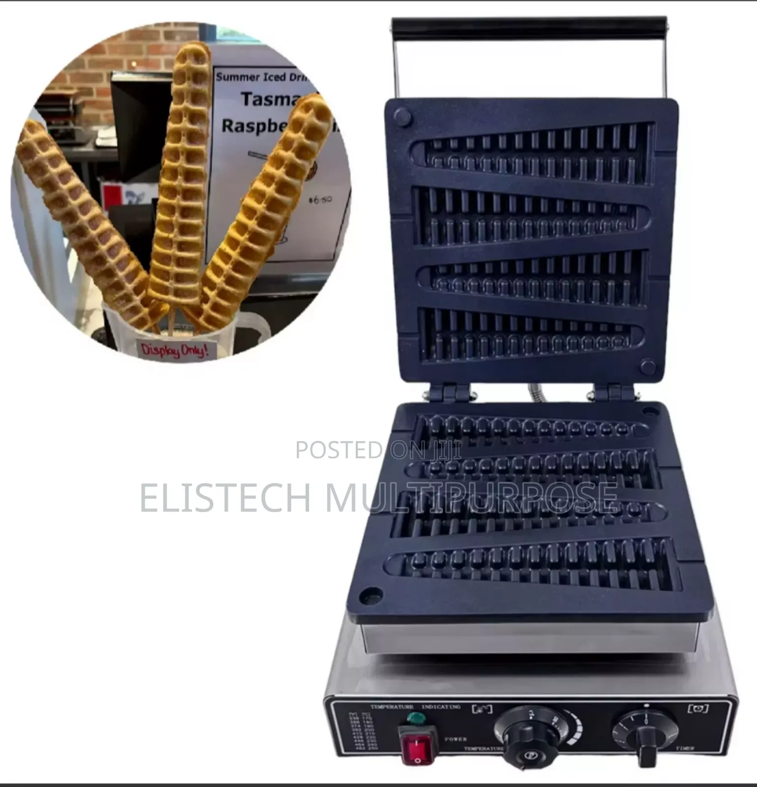 Commercial Lolly Waffle Maker - Electric Corn Dog Machine