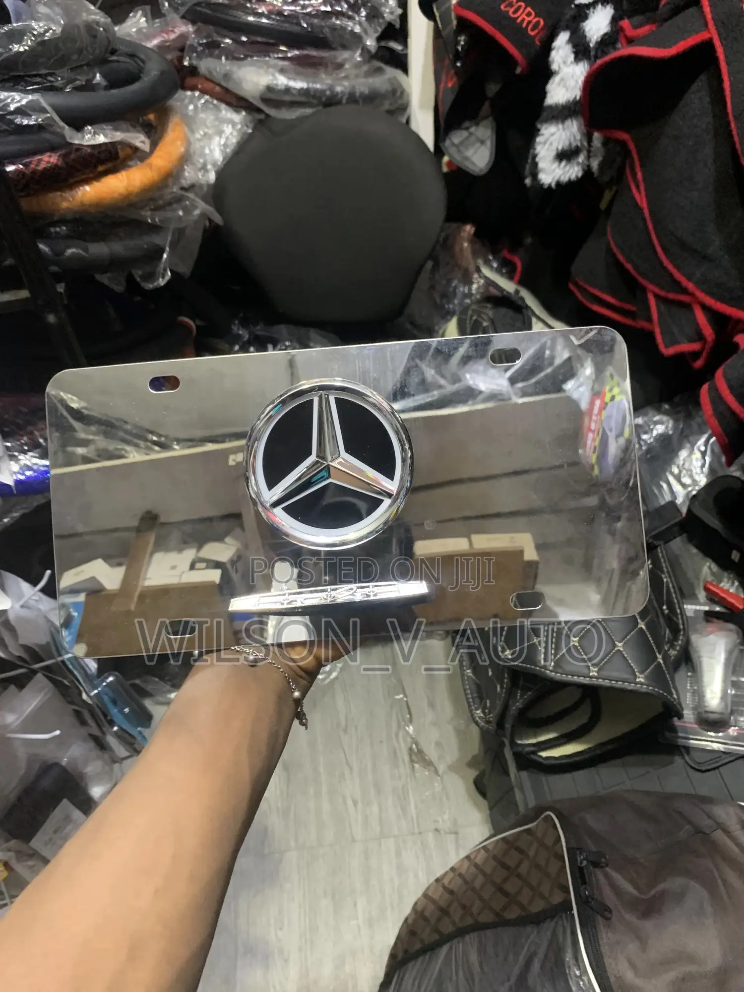 Mercedes-Benz 3d Led License Plate Cover With Light