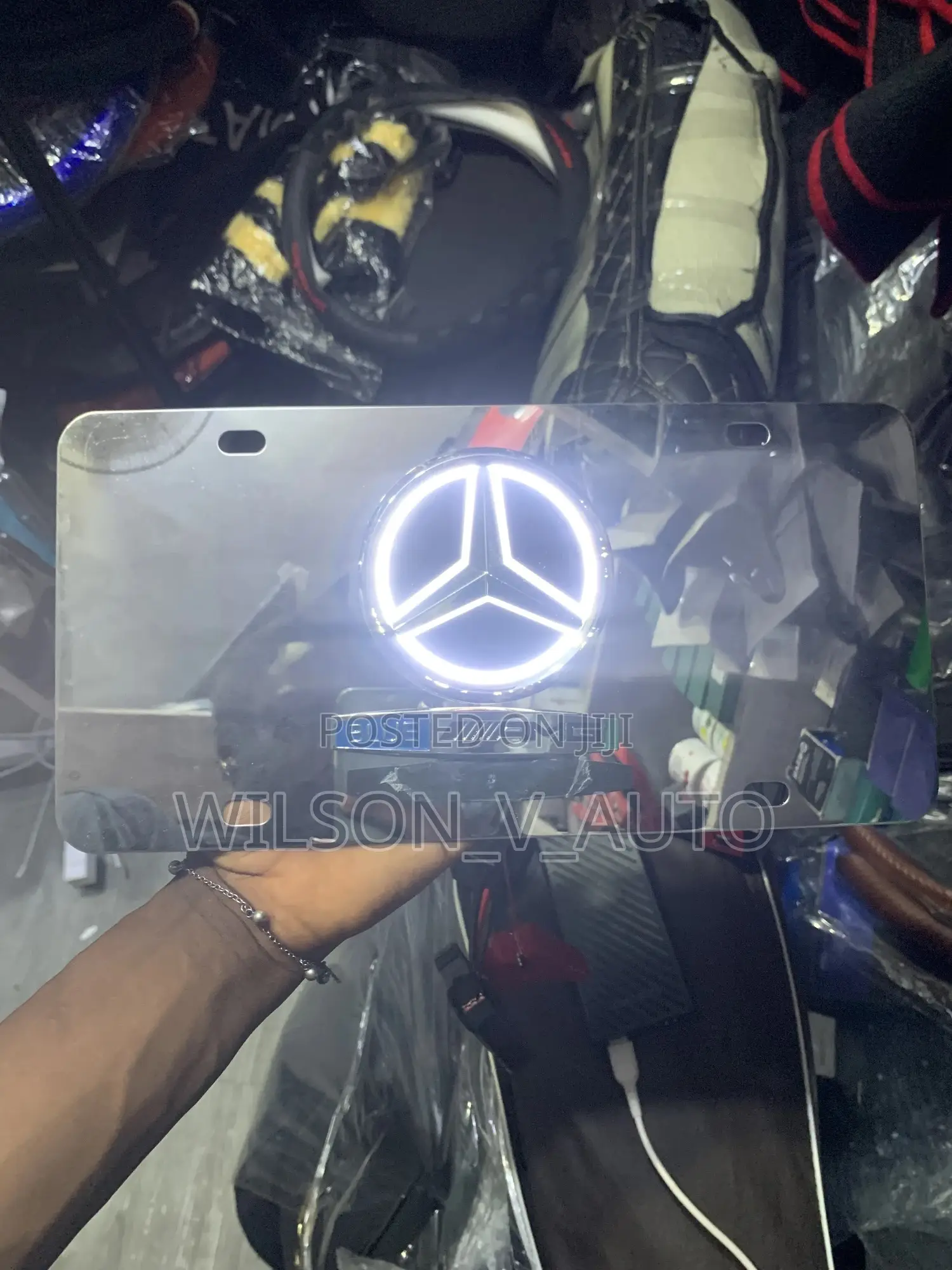 Mercedes-Benz 3d Led License Plate Cover With Light