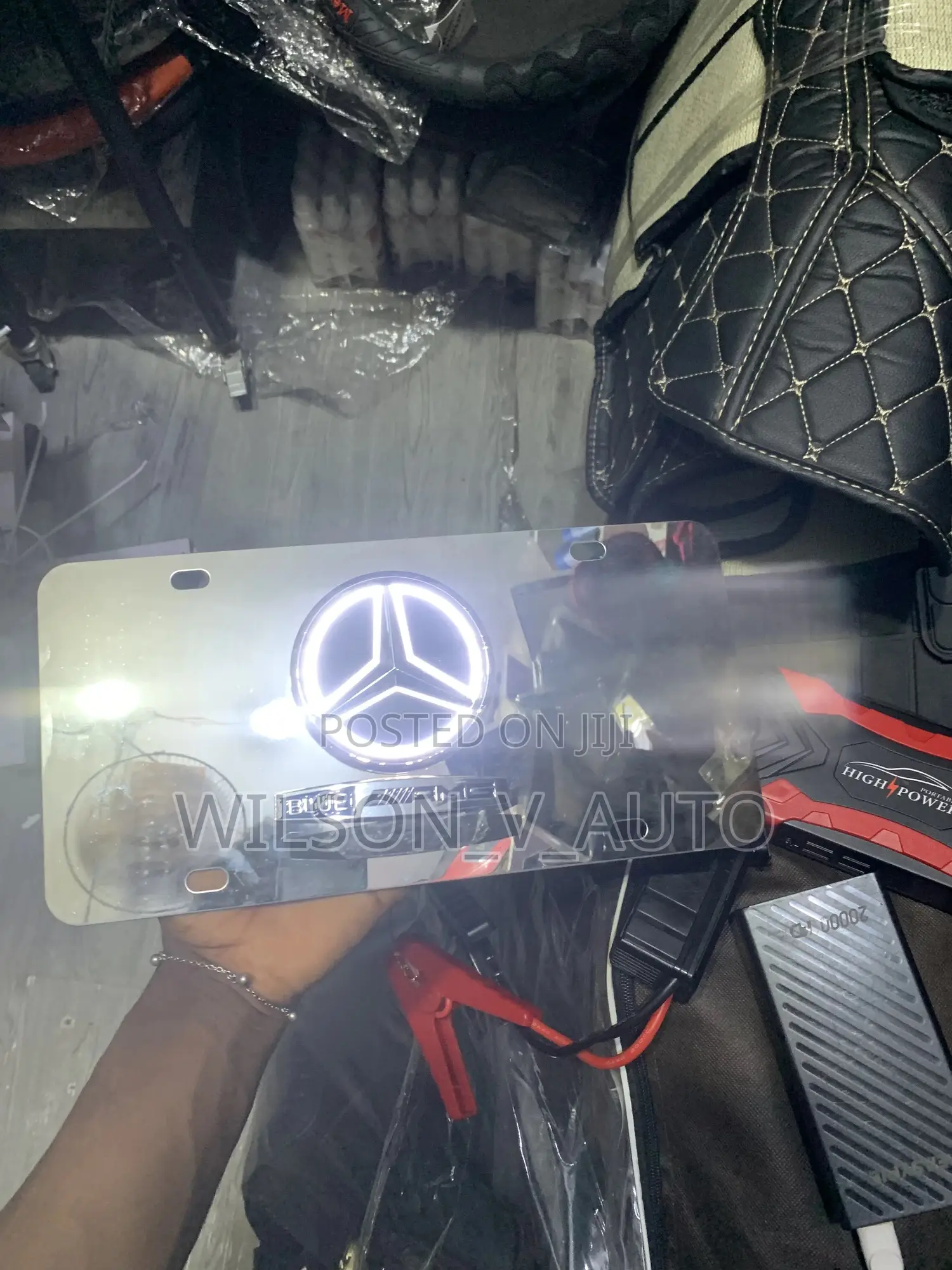 Mercedes-Benz 3d Led License Plate Cover With Light